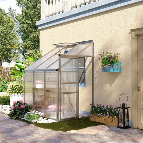 Outsunny X Walk In Garden Polycarbonate Greenhouse Kit Only