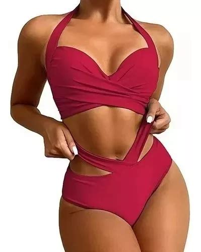 Traje De Ba O Sexy Con Lazo Dividido En Bikini Para Mujer Mercadolibre