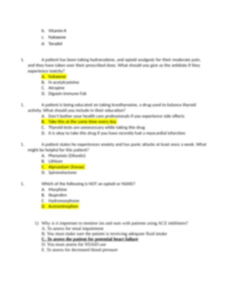 Solution Ati Pharmacology Proctored Exam Study Guide Studypool