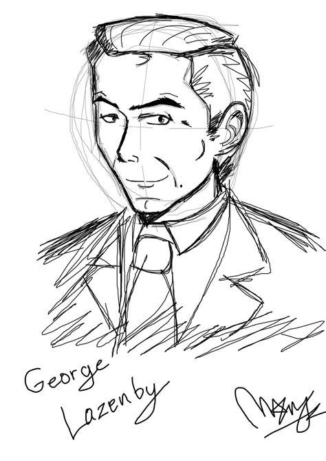 George Lazenby Sketch By Mawinthehedge On Deviantart