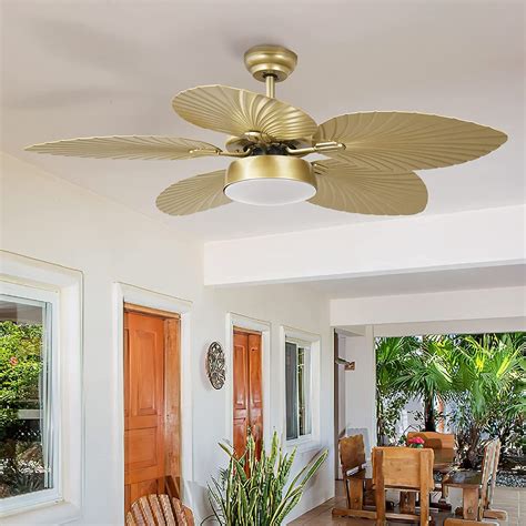 Yitahome Tropical Ceiling Fans With Light And Remote 52 Inch Fan Light