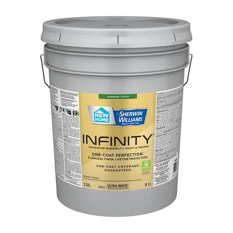 Hgtv Home By Sherwin Williams Infinity Satin Ultra White Enamel Tintable Latex Interior Paint