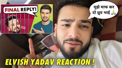 Elvish Yadav Reaction On Dhruv Rathee Exposed Video 😱 Youtube