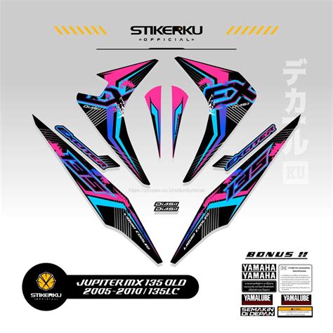 Jual STRIPING YAMAHA JUPITER MX LAMA EDISI GRUNGE COMBO WARNA OLD