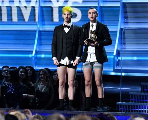 Watch Twenty One Pilots Accept Their Grammy Award In Their Underwear Music Kerrang Radio