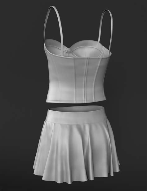 DForce Bustier And Skirt For Genesis 9 Daz 3D