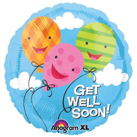 5pcslot 18 Inch Get Well Soon Wishes Balloons Anagram Foil Balloon