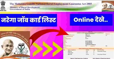 नरग जब करड लसट 2024 Mgnrega Job Card List Download nrega nic