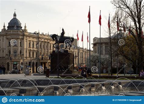 Marshall Jozef Pilsudski Bridge Intorun Poland Royalty Free