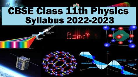 Cbse Class 11 Physics Syllabus 2022 2023 New Download Revised Curriculum In Pdf