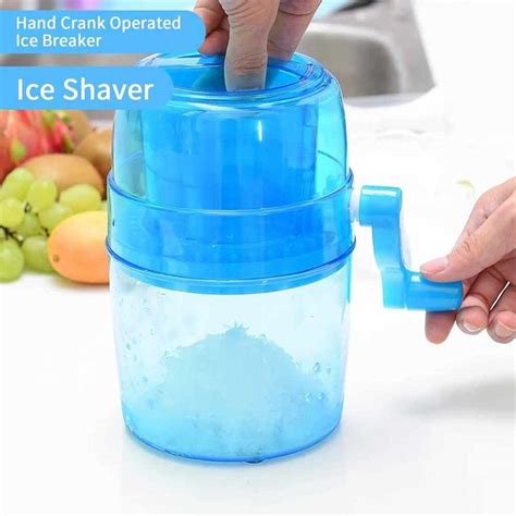 Ice Shaver Shaved Ice Machine Hand Crank Operated Ice Breaker Ice Crusher Maker Snow Cone