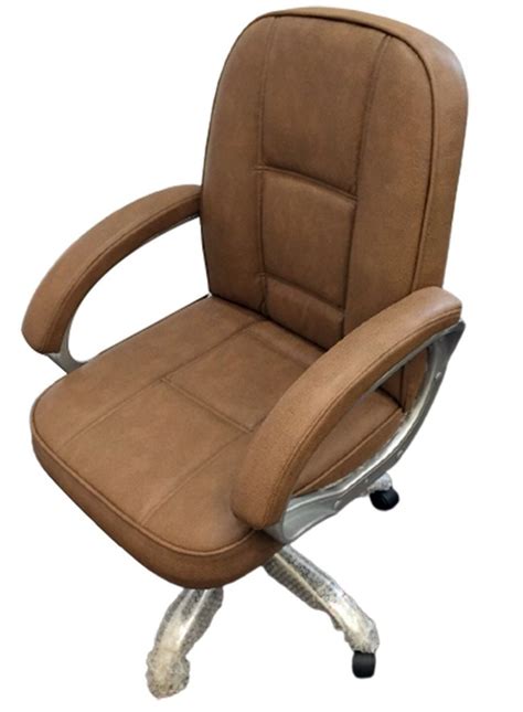 Rexine Medium Back Office Chair Brown At Rs 4500 In Ahmedabad ID