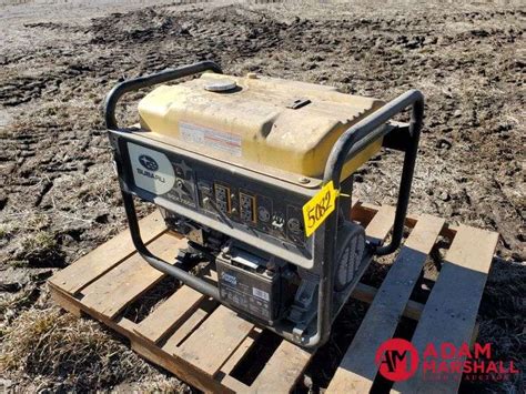 Subaru Sgx7500 Generator Gas Adam Marshall Land And Auction Llc