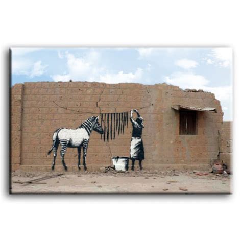 Banksy Canvas Print - Zebra - The Banksy Shop