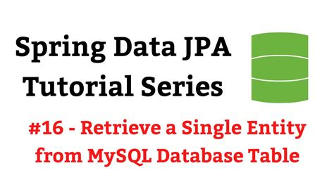 Spring Data Jpa Tutorial Findbyid Method Retrieve A Single