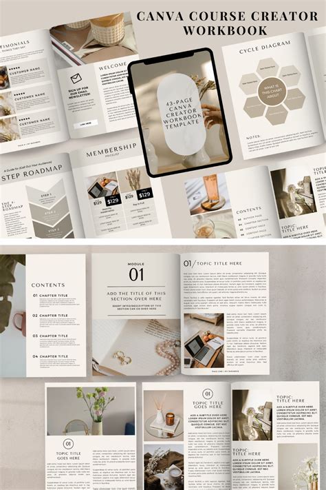 Course Workbook Canva Template Ebook Template For Coaches Minimalist