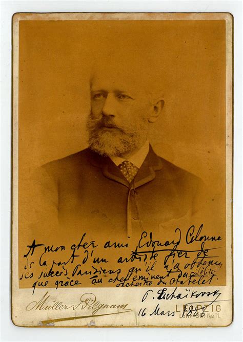 Tchaikovsky, Pyotr Ilyich Portrait photograph inscribed and signed ...