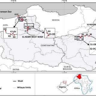 Location Of The Study Area And Sampling Sites Along The Main Course Of