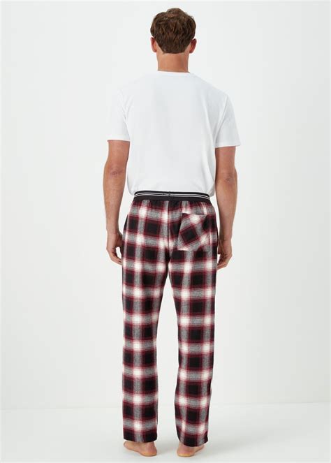 Red Check Brushed Woven Pyjama Bottoms Matalan