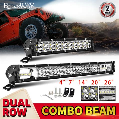 Barra De Luz Led De Doble Fila Braveway Pulgadas