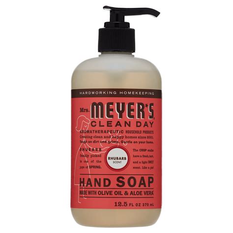 Mrs Meyer S Clean Day Liquid Hand Soap Rhubarb 12 5 Ounce Bottle