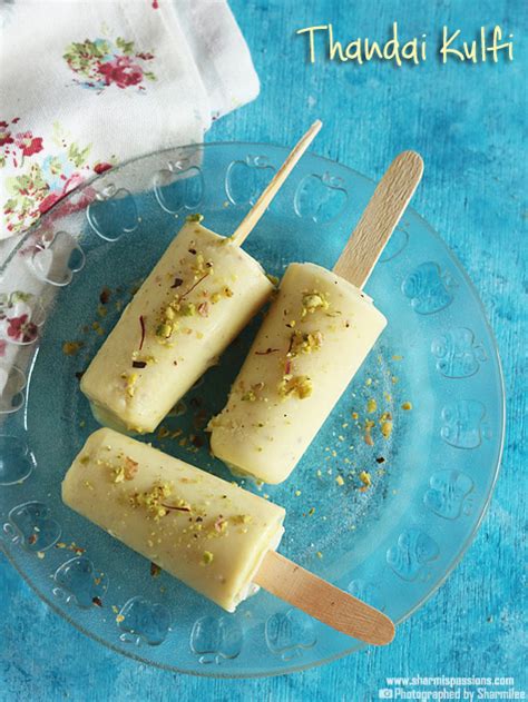 Thandai Kulfi Recipe Easy Kulfi Recipes Sharmis Passions