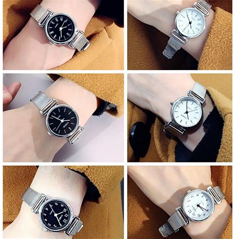 Jual Jam Tangan Stainless Steel Gaya Korea Untuk Wanita Analog Jam