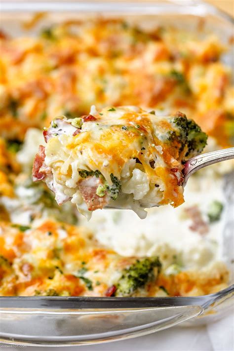 Loaded cauliflower broccoli casserole with bacon – Artofit