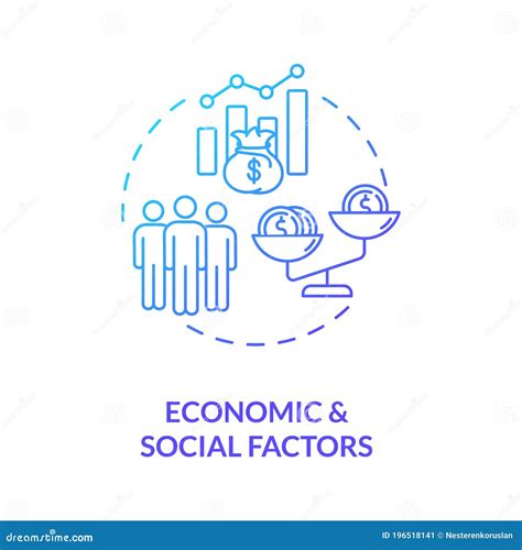 Economic And Social Factors Concept Icon Stock Vector Illustration Of