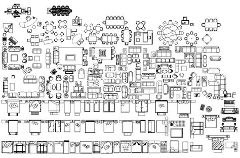 Furnitures Plan Detail Dwg File Cadbull