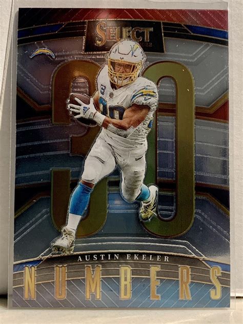 2022 Panini Select Austin Ekeler Select Numbers No SN 14 LA Chargers