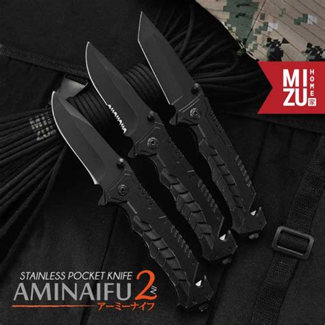 Jual Mizu Aminaifu Ni Stainless Pocket Knife Pisau Saku Lipat Serbaguna