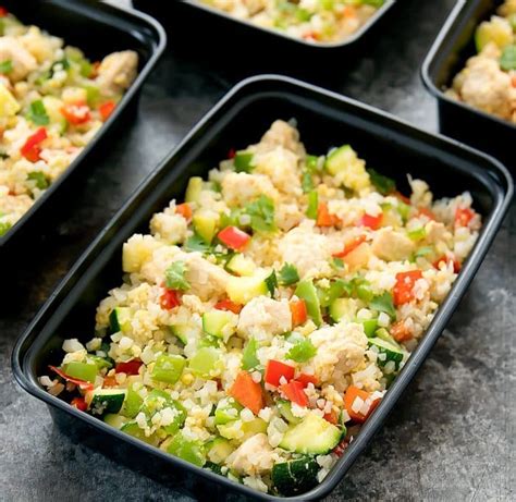 Chicken Cauliflower Fried Rice Meal Prep Kirbie S Cravings