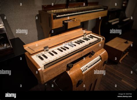 Brussels Belgium An Ondioline Keyboard On Display At The Musical