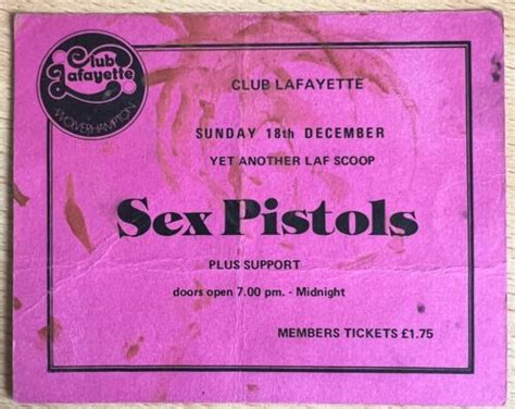 Sex Pistols ORIGINAL UK Gig Ticket From Paul Cook COA Full Provenance Punk EBay