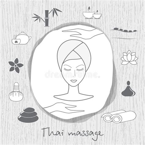 Woman Thai Massage Spa Background Stock Illustrations 207 Woman Thai