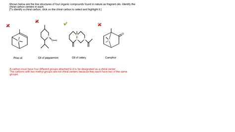 Solved Shown Below Are The Line Structures Of Four Organic