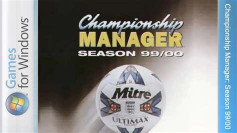 Championship Manager Season 99 00 PC Longplay YouTube