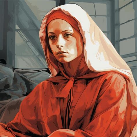 Premium Photo Realistic Hyperdetailed Portrait Of Woman In Orange Robe