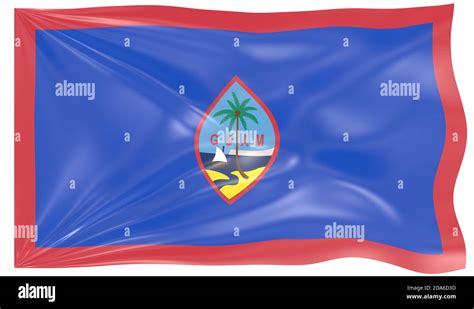 3d Illustration Of A Waving Flag Of Guam Stock Photo Alamy