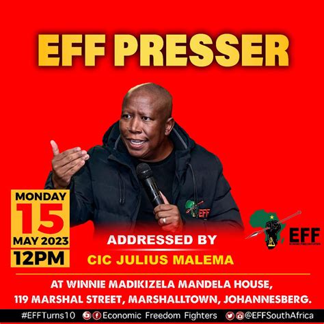 Watch Julius Malema Addresses The Eff Press Conference Central News South Africa