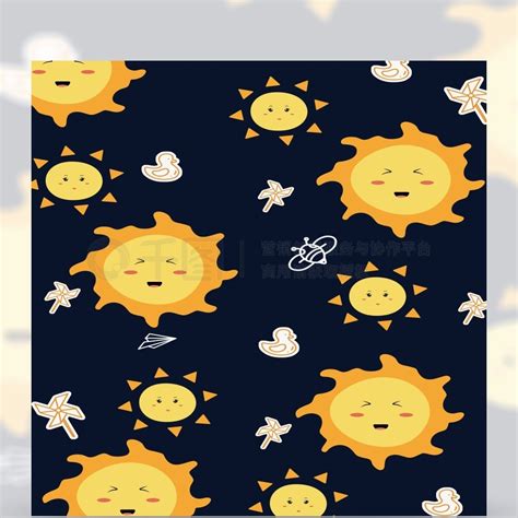 黄色背景 黄色的可爱太阳平铺背景 模板免费下载 Psd格式 650像素 编号40966536 千图网