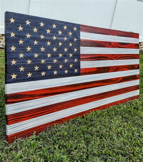 American Wood Flag Outside Porch Flag Flag Home Decor - Etsy