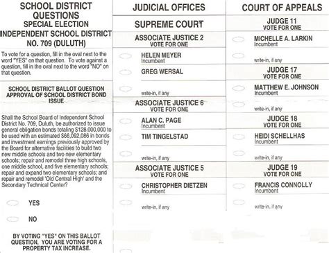 Sample Ballot For Duluth St Louis County Minnesota 2010 General