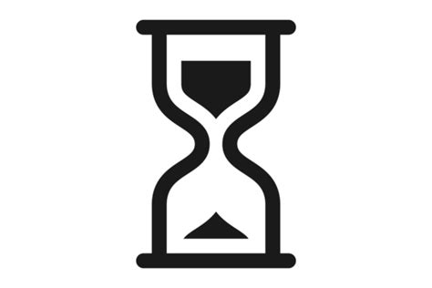 Hourglass Icon Waiting Symbol Black Ou Graphic By Ladadikart