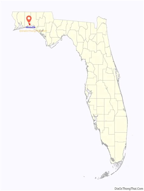 Map of Niceville city