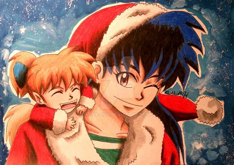 Kagome + Shippo [Xmas] by Koza-Kun on DeviantArt