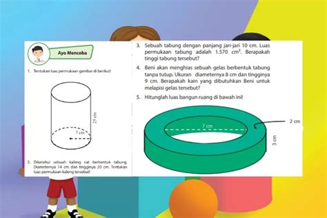 Menentukan Luas Permukaan Bangun Ruang Tabung Kunci Jawaban Matematika