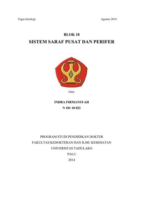 PDF Tugas Histologi Sistem Saraf Pusat Dan Perifer DOKUMEN TIPS