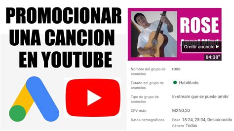 Como Promocionar una Canción Vídeo Musical en YouTube con Google Ads